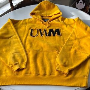 University Wisconsin Milwaukee UWM Embroidered Yellow Hoodie XXXL